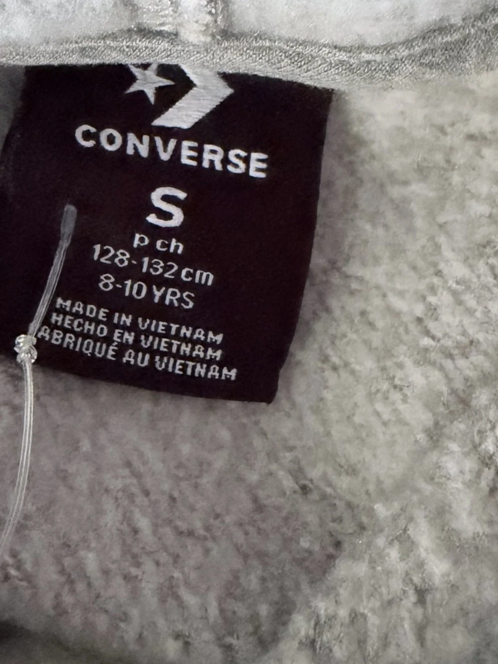 Converse All Star Pullover Hoodie Youth Boys‎ Size Small Gray Retro Activewear
